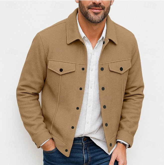 Herren stylische Utility-Jacke mit gepolsterten Taschen EB
