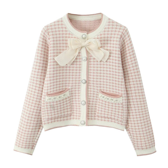 Damen Cardigan mit dekorativen Details und charmantem Schalkragen EB
