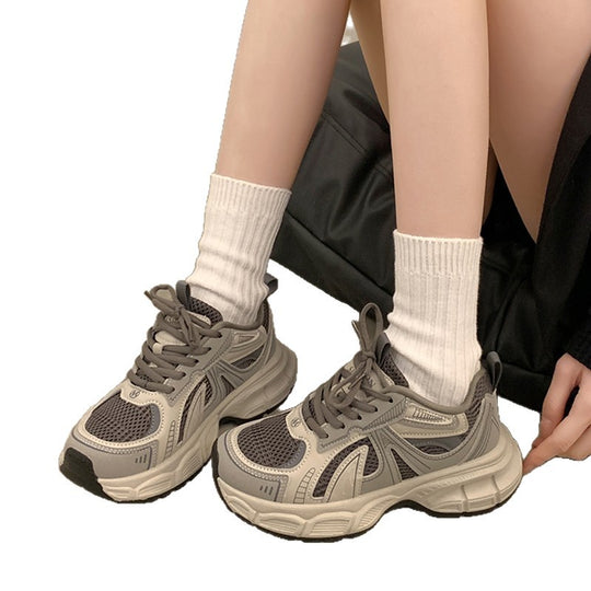Damen Sportliche Lauf-Sneaker mit atmungsaktiver Mesh-Oberfläche und dämpfender Sohle EB