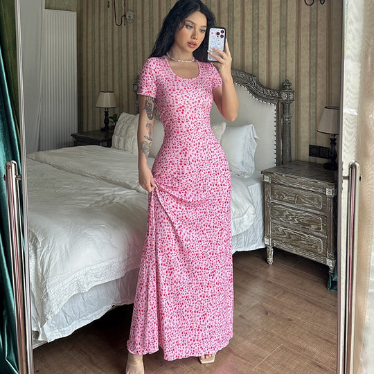 Damen Maxikleid mit floralem Muster EB