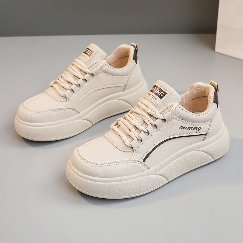 Damen modische Sneakers mit hohem Plateau und atmungsaktiver Oberfläche EB