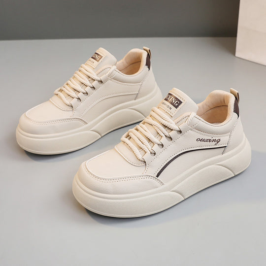 Damen modische Sneakers mit hohem Plateau und atmungsaktiver Oberfläche EB
