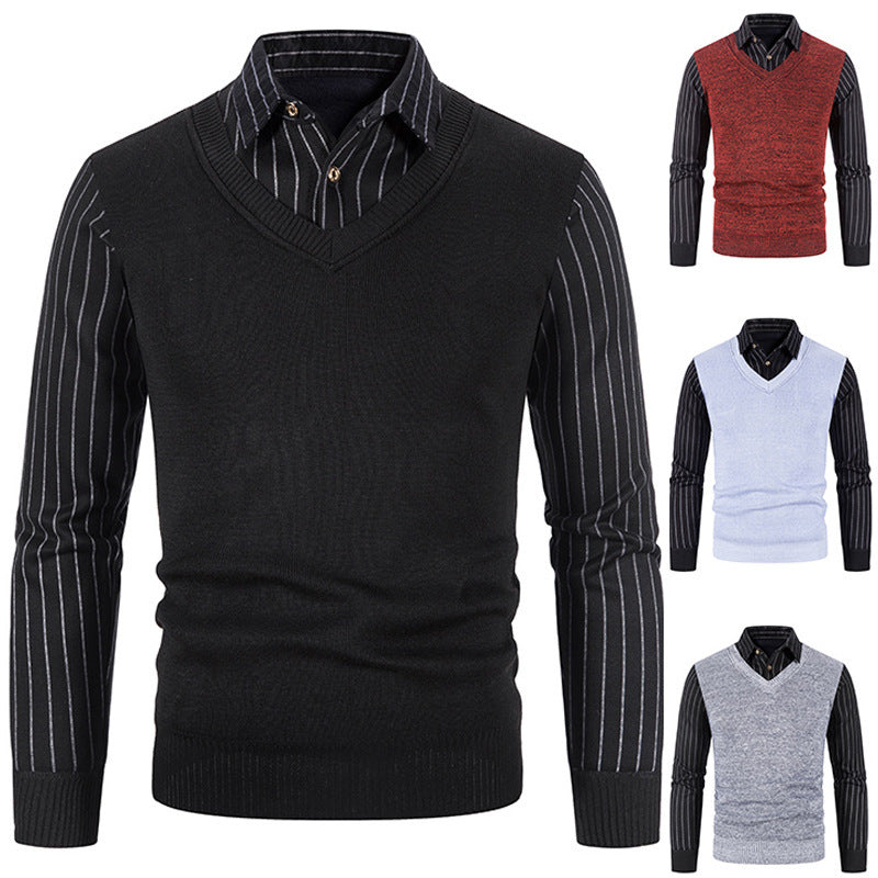 Herren eleganter V-Ausschnitt Pullover EB