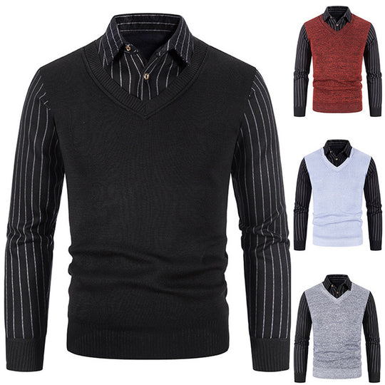 Herren eleganter V-Ausschnitt Pullover EB