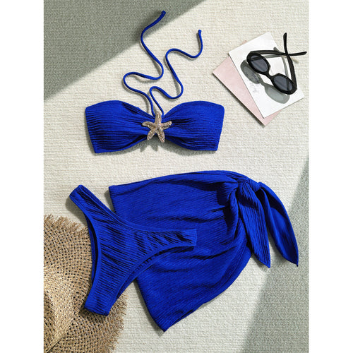 Damen Bandeau-Bikini-Set mit eleganter Muschel-Applikation EB