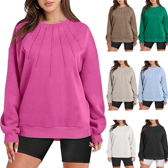 Damen Sweatshirt mit strukturiertem Design und weichem Innenfutter EB