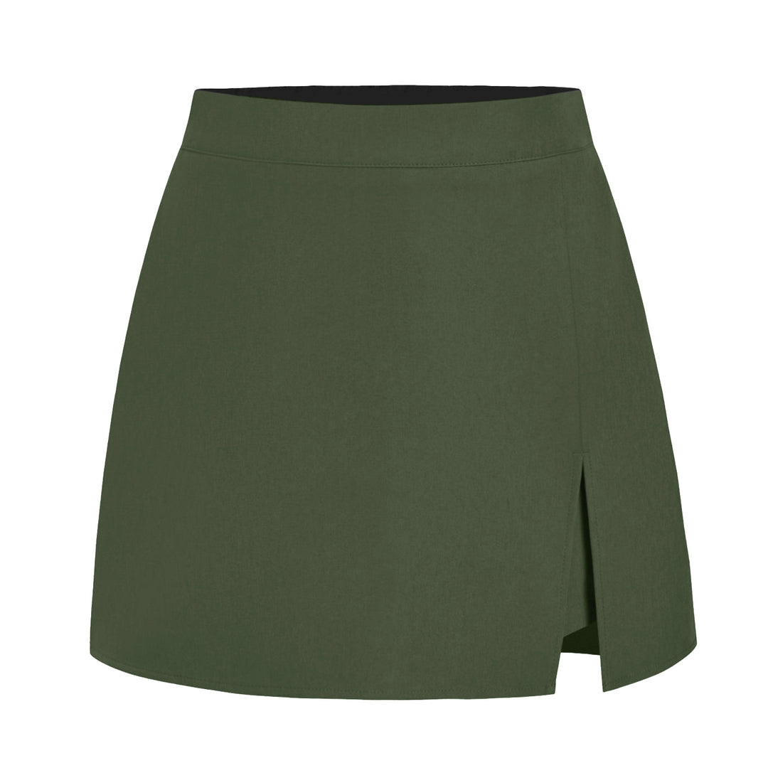 Damen eleganter Kurzrock mit seitlichem Schlitz und hohem Bund EB