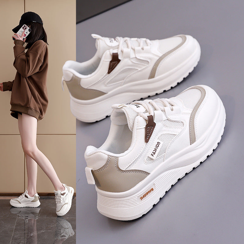 Damen modische Sneakers mit atmungsaktiver Mesh-Oberfläche und gepolsterter Sohle EB