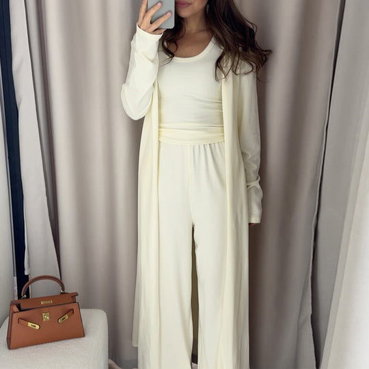 Damen elegantes Lounge-Set mit Cardigan EB