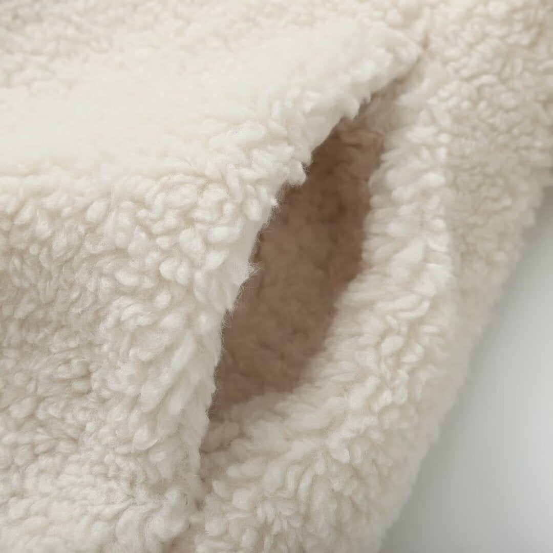 Damen kuschelige Fleecejacke mit dekorativen Knopfverschlüssen EB