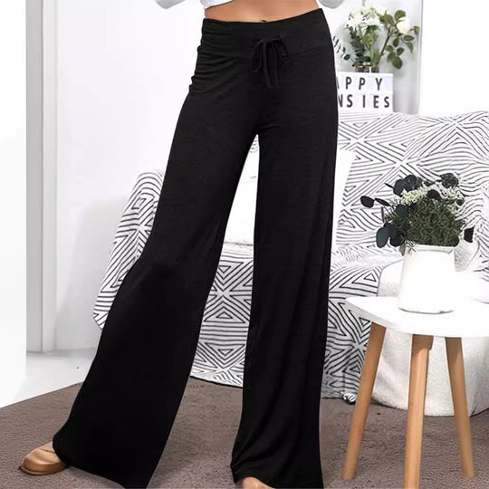 Damen Weite Freizeithose mit Kordelzug und lockerer Passform EB