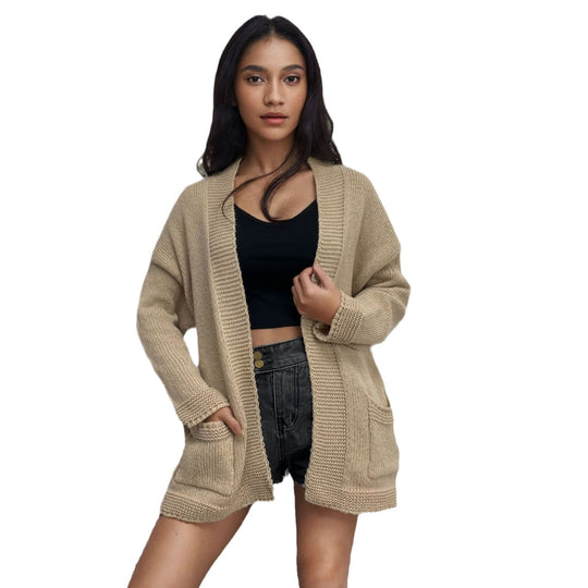 Damen Grobstrickjacke mit praktischem Schnitt und oversized Passform EB