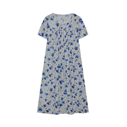 Damen Maxikleid mit floralem Design und weiten Ärmeln EB