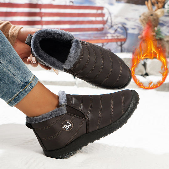 Damen Komfortable Winterboots mit kuscheligem Futter und rutschfester Sohle EB