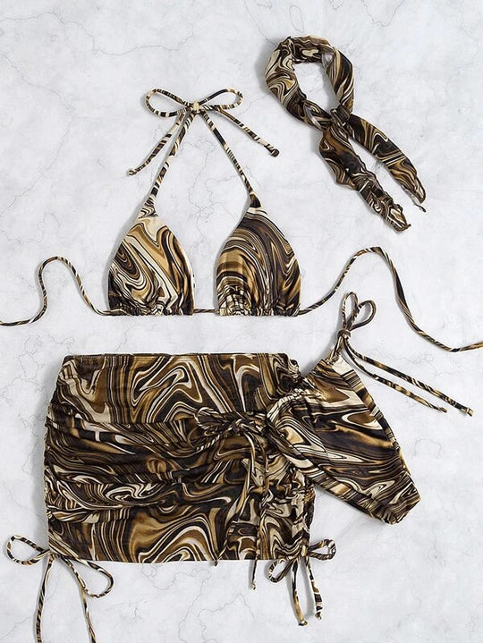 Damen Bikini-Set mit verspieltem Schnitt und modischen Akzenten EB
