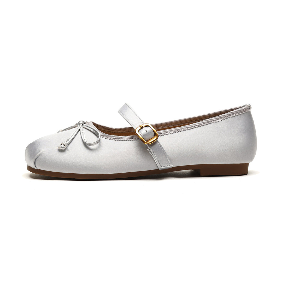 Damen Ballerinas mit modischem Schnallenakzent EB