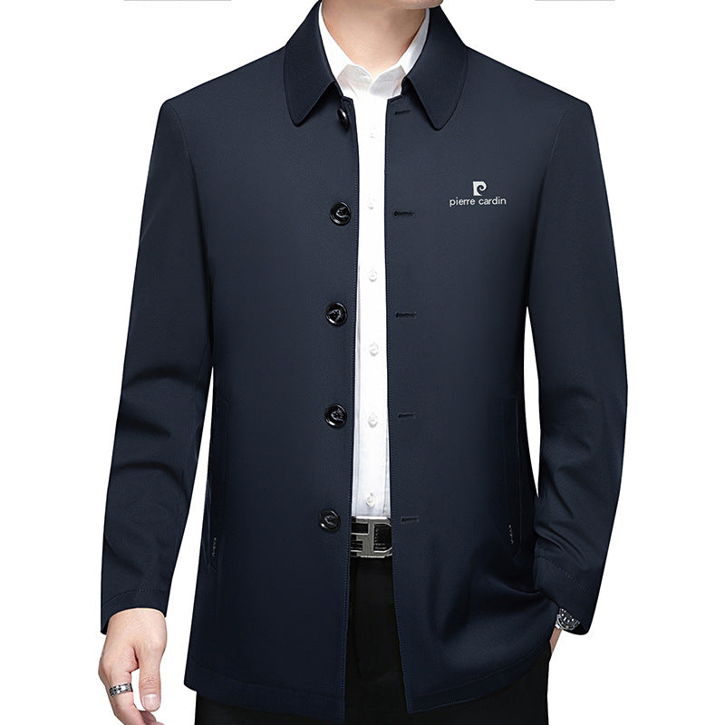 Herren Kurzmantel mit minimalistischer Optik und kariertem Innenfutter EB