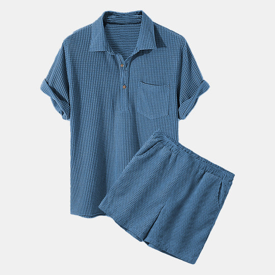 Damen Sonnen-Pyjama Set mit kurzem Shirt und Hose EB