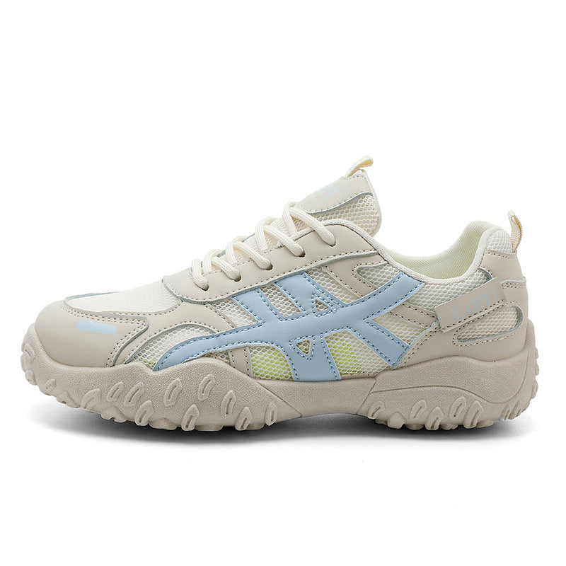 Damen Sportliche Sneaker mit atmungsaktivem Netzmaterial und dämpfender Laufsohle EB