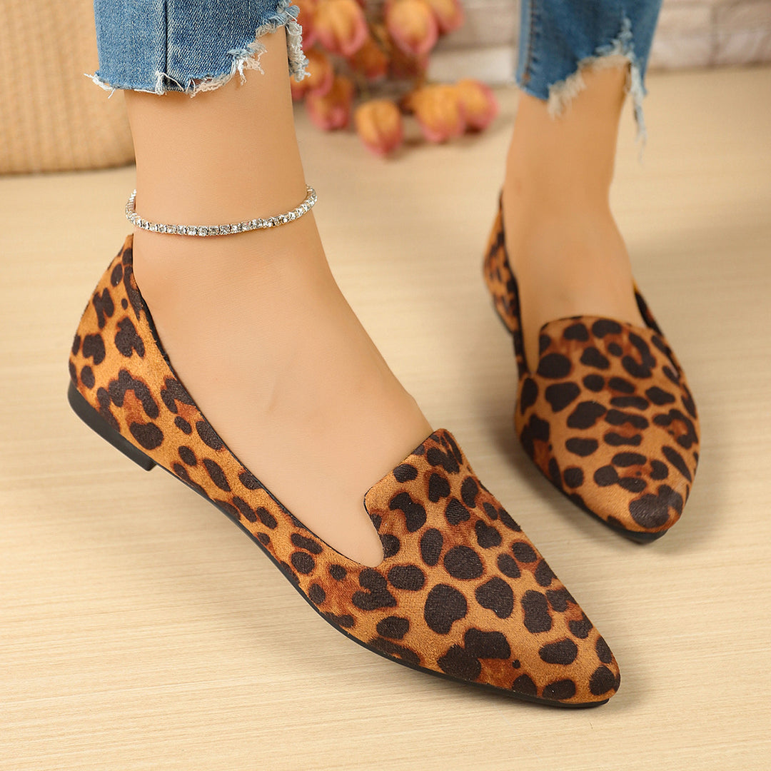 Damen modische Ballerinas mit elegantem spitzem Design EB
