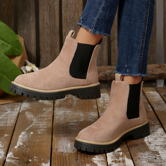 Damen nan Chelsea-Boots mit profilierter Traktorsohle und elastischen Seiteneinsätzen EB