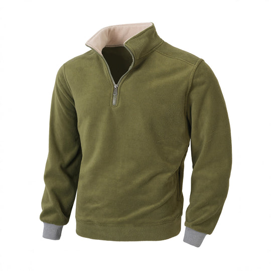 Herren Fleecejacke mit halblangem Reißverschluss EB