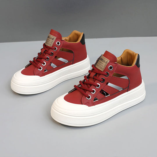 Damen High-Top Sneakers mit atmungsaktiver Oberflächenstruktur und rutschfester Sohle EB