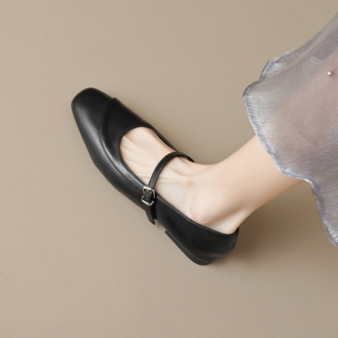 Damen elegante Ballerinas mit modischem Riemchen EB
