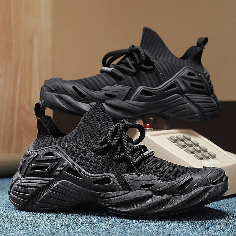 Damen Sportliche Strick-Sneaker mit atmungsaktiver Oberflächenstruktur EB