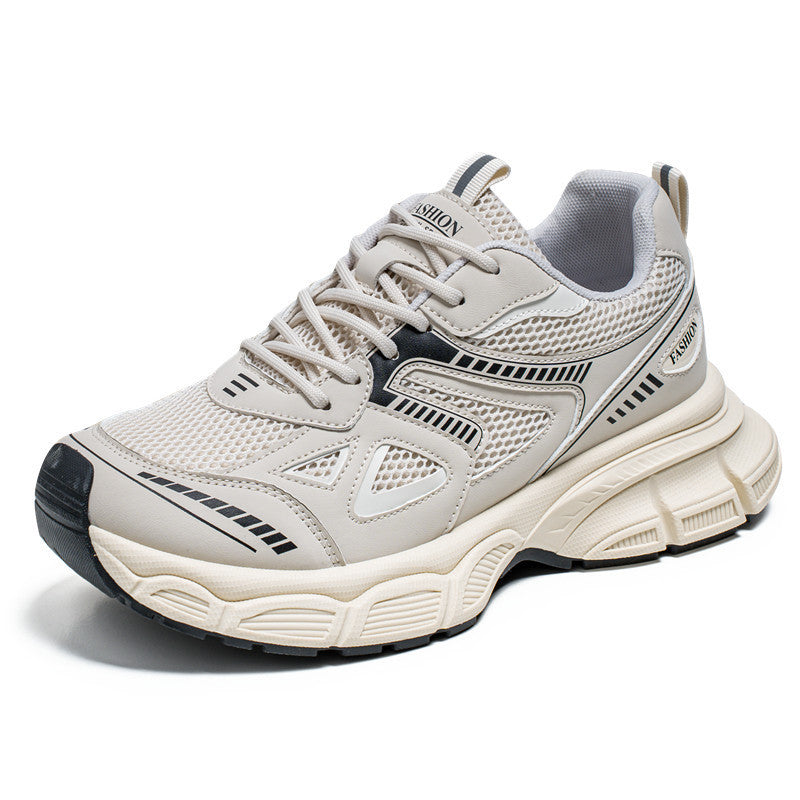 Herren modische Chunky-Trainingssneaker mit atmungsaktivem Mesh-Obermaterial und verstärkter dämpfender Plattformsohle EB