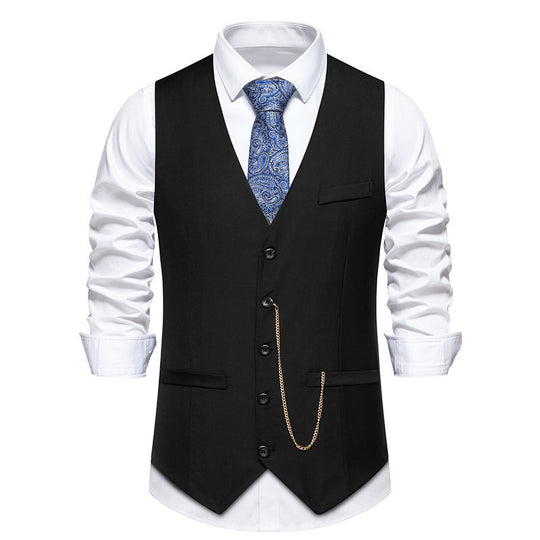 Herren elegante Anzugweste im klassischen Design mit modernen Akzenten EB