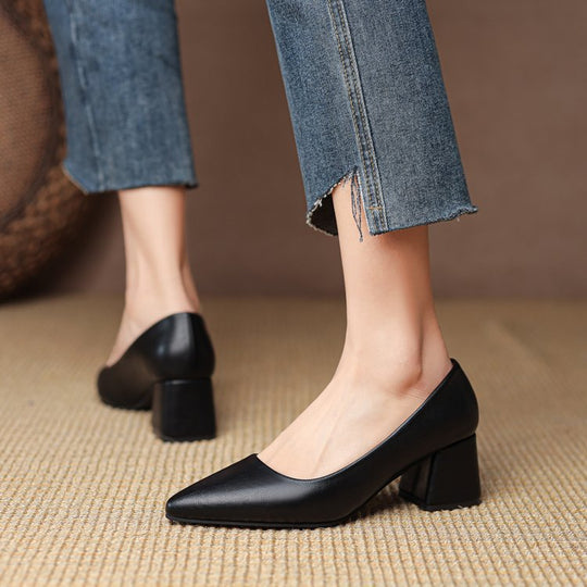 Damen elegante Pumps mit blockiertem Absatz EB