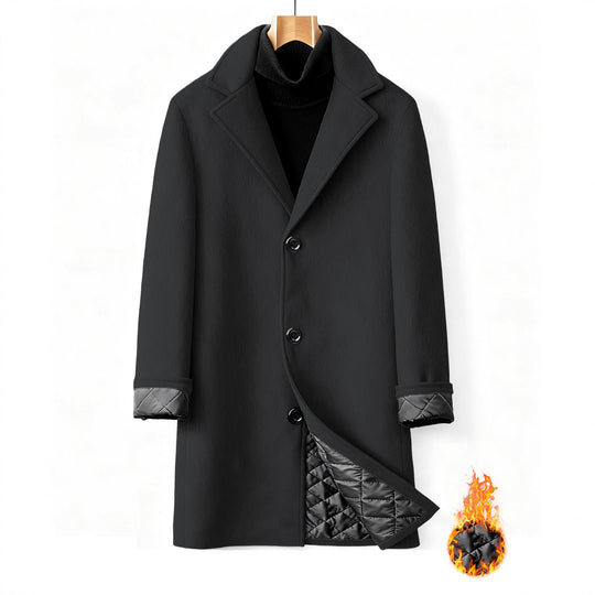 Herren eleganter, taillierter Business-Doppelreiher Mantel EB