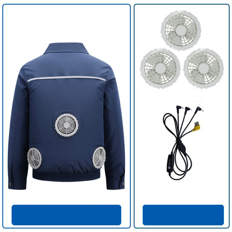 Herren nan atmungsaktive Kühljacke mit integrierten USB-Lüftern EB