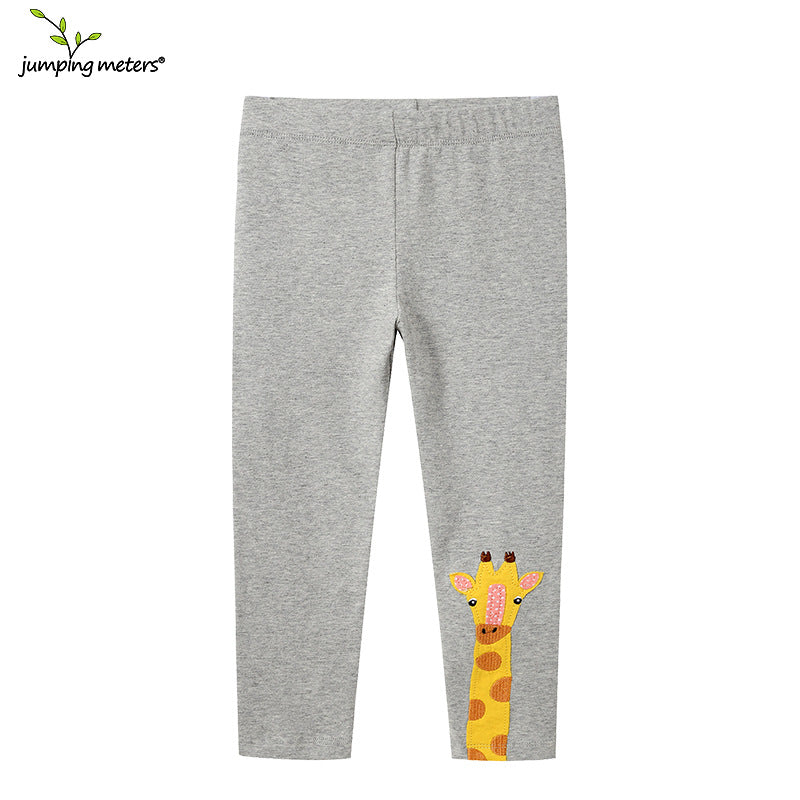 Mädchen Leggings mit niedlicher Giraffenapplikation EB