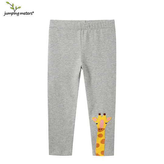 Mädchen Leggings mit niedlicher Giraffenapplikation EB