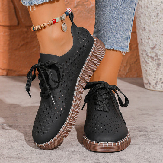 Damen Atmungsaktive Sneaker mit perforiertem Obermaterial und rutschfester Sohle EB