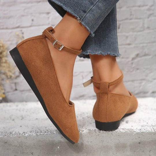 Damen elegante Schnürschuhe mit modischem Riemendesign EB