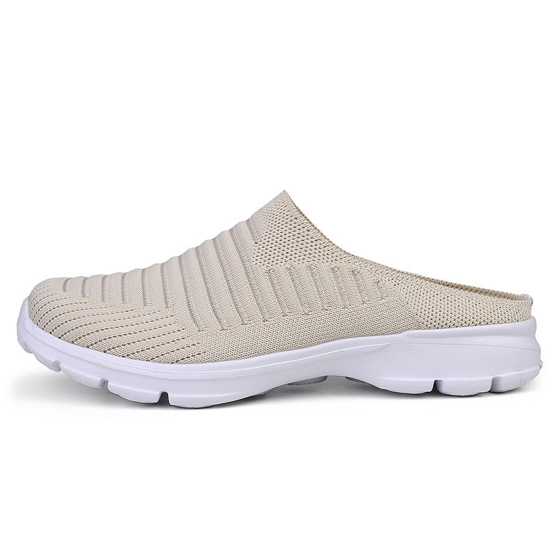 Damen nan gestrickter Schlupf-Clog mit stoßdämpfender EVA-Zwischensohle und ergonomischer Fersenstütze EB