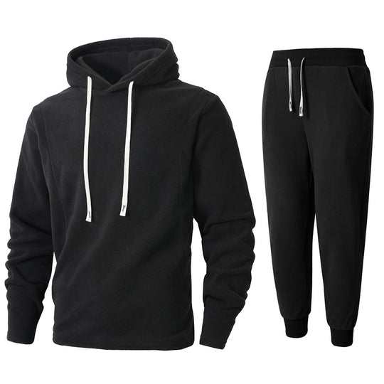 Damen Kuscheliger Fleece-Hoodie und Jogginghose Set EB
