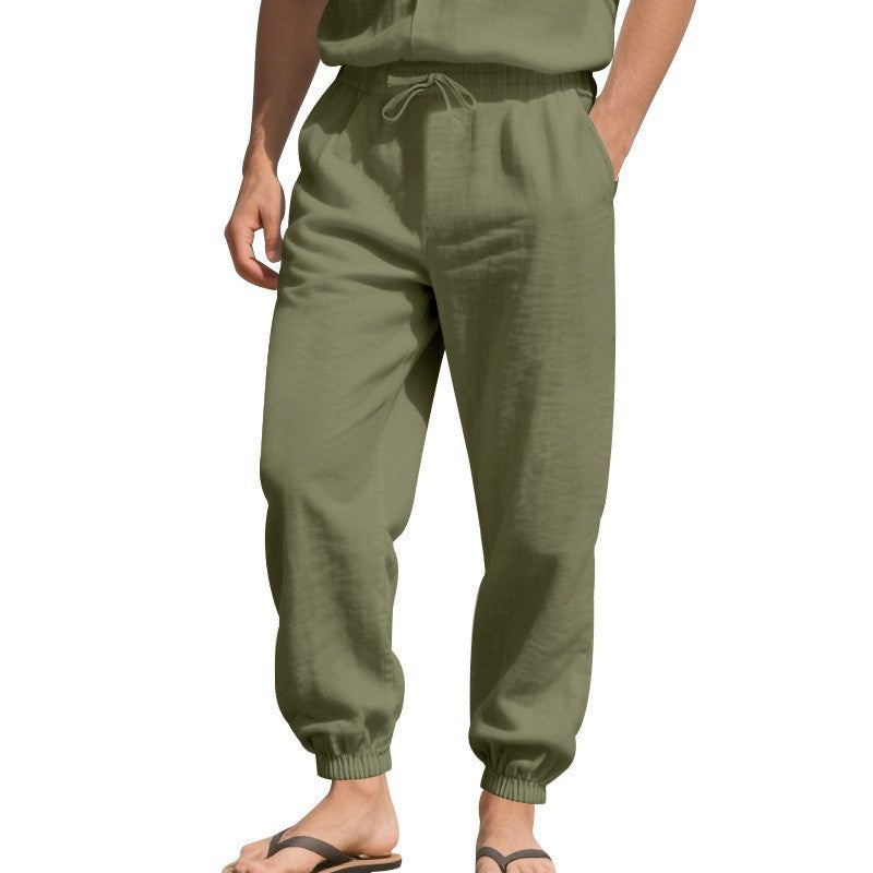 Damen lässige Freizeithose mit lockerem Schnitt und elastischem Bund EB
