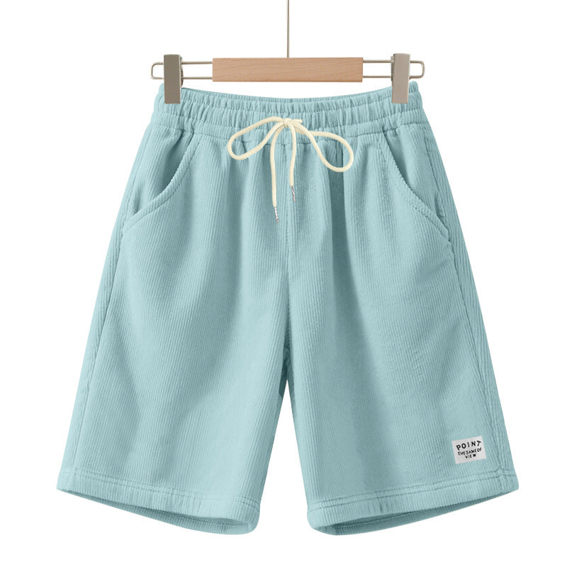 Herren nan knielange Lounge-Shorts im Rippenstrukturjersey mit elastischem Kordelzugbund und aufgesetzten Eingrifftaschen EB