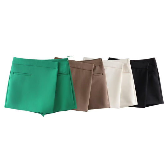 Damen eleganter Minirock mit subtilen Taschen und tailliertem Schnitt EB