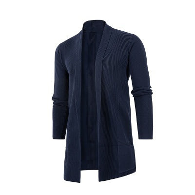 Herren Strickjacke mit offenem Schnitt und praktischen Taschen EB