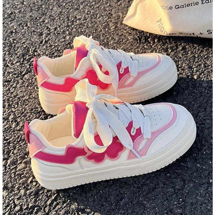 Damen Trendige Sneakers mit verspieltem Blüten-Design und bequemer Sohle EB
