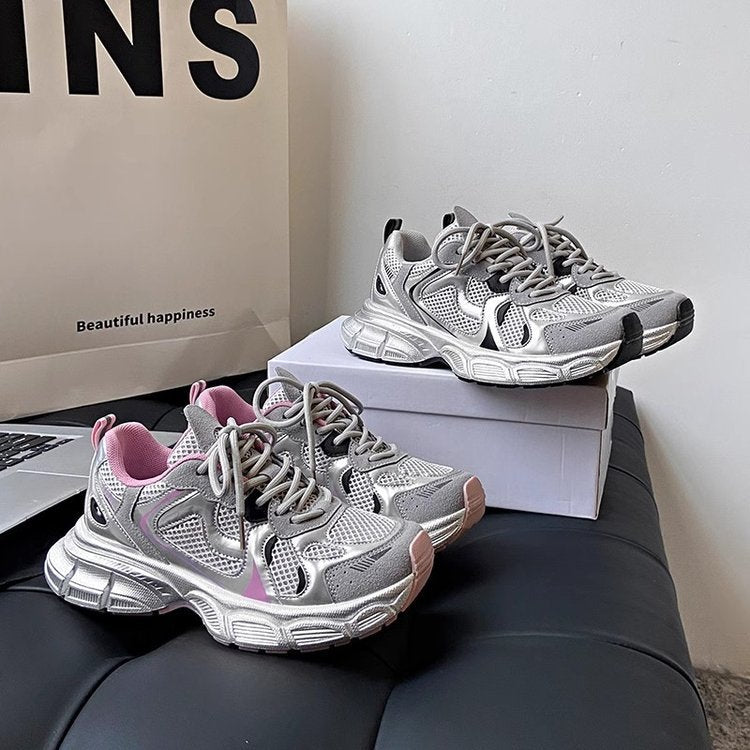 Damen Lauf- und Freizeitsneaker mit atmungsaktivem Obermaterial und gepolsterter Sohle EB