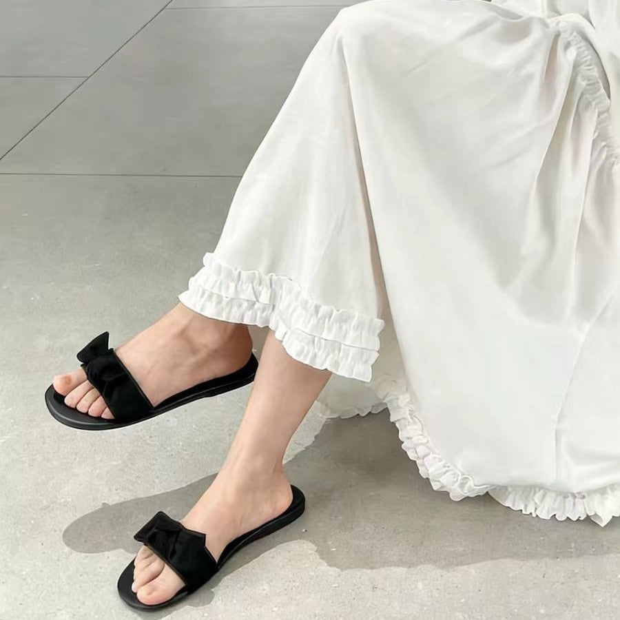 Damen modische Sandalen mit dekorativem Schleifenakzent EB