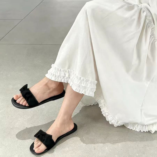 Damen modische Sandalen mit dekorativem Schleifenakzent EB