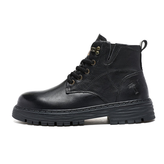 Damen robuste Schnürboots aus hochwertigem Kunstleder EB