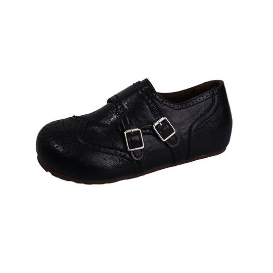 Damen elegante Schnürschuhe mit modischem Schnallenverschluss EB